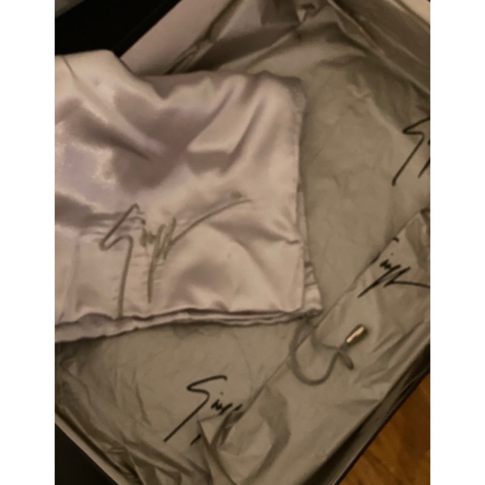 Giuseppe Zanotti Black/Blue Python Calf Booties - image 7